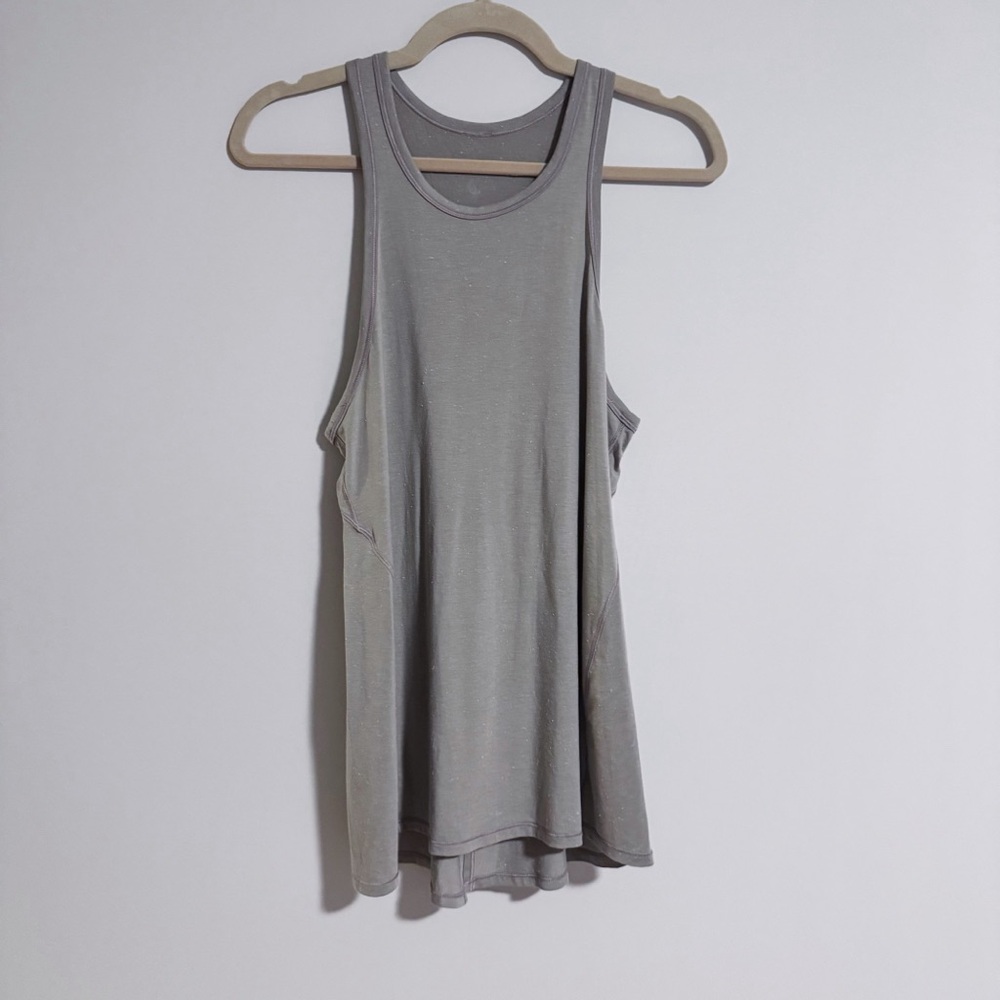 Lululemon - All Tied Up Gray Tank with White Speckles